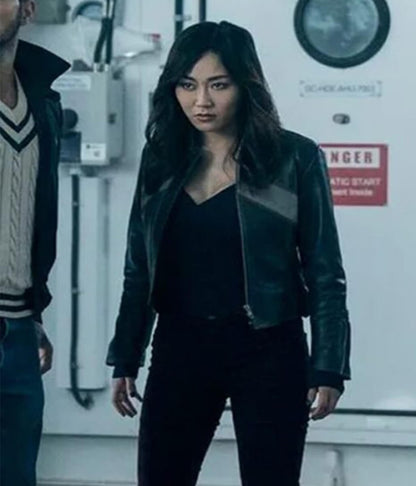 Kimiko Miyashiro The Boys S05 Black Leather Jacket