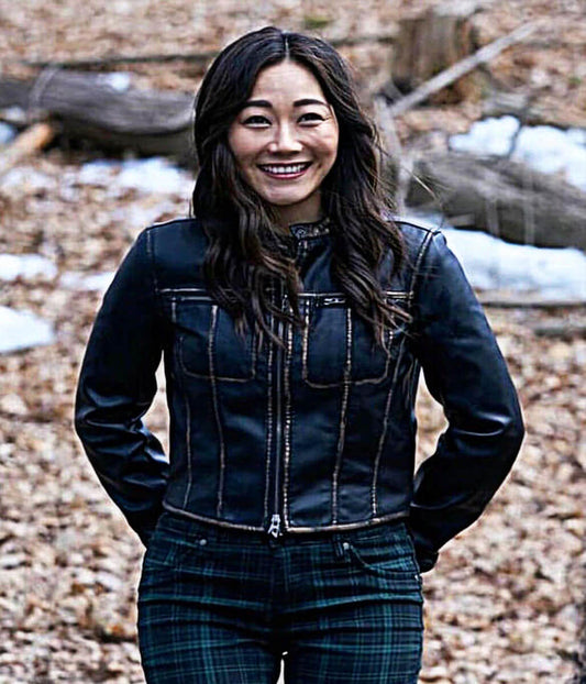 Kimiko Miyashiro The Boys Season 05 Black Leather Jacket