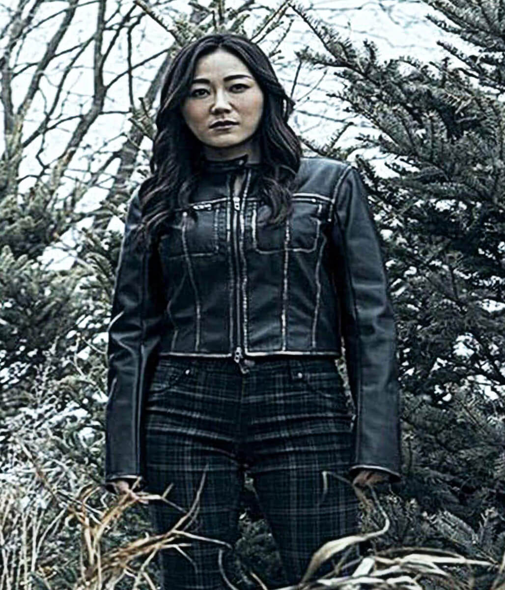 Kimiko Miyashiro The Boys Season 05 Black Leather Jacket