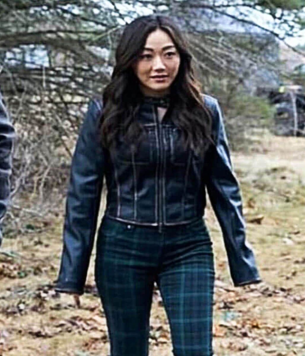 Kimiko Miyashiro The Boys Season 05 Black Leather Jacket