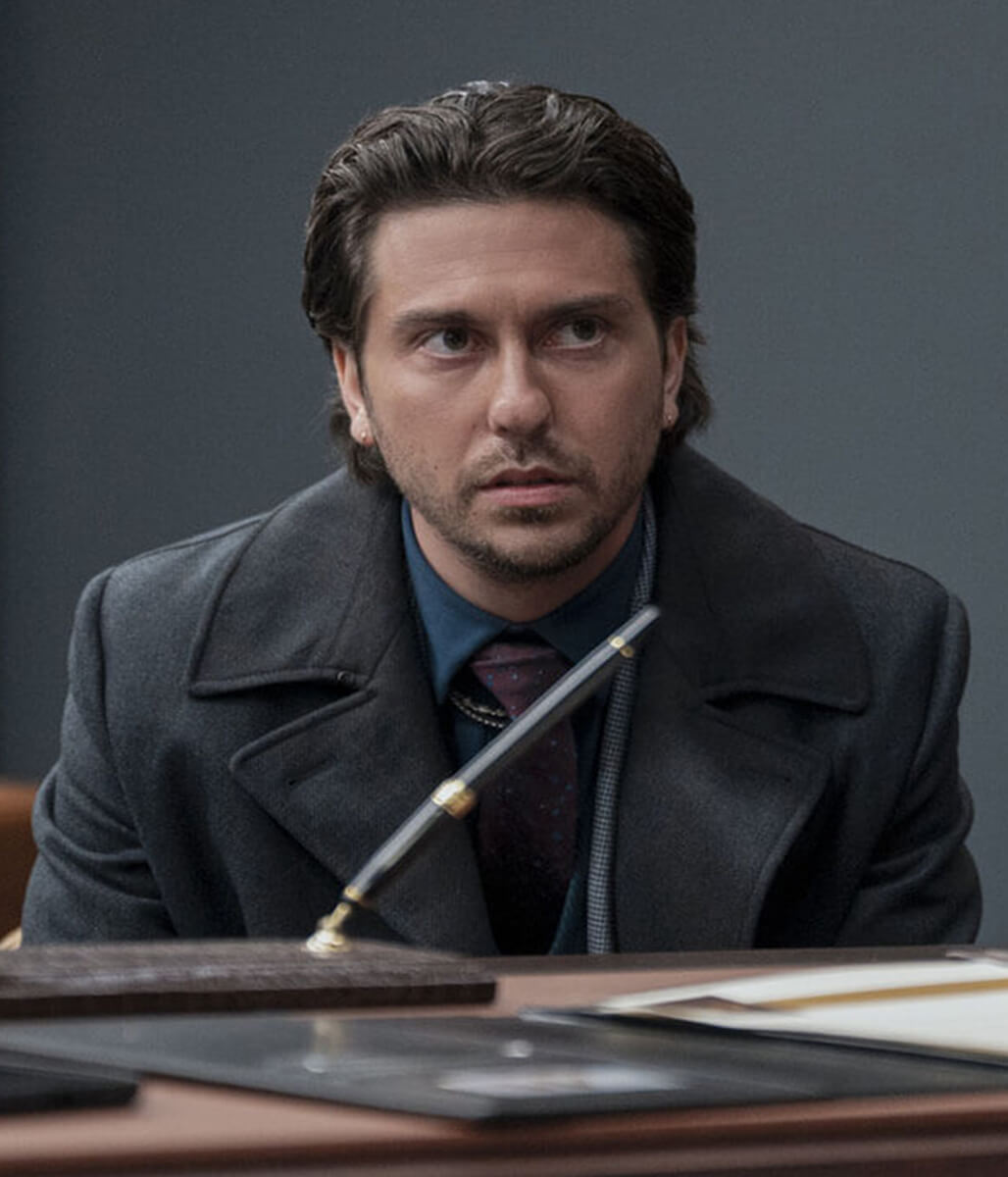 Kincaid Play Dirty 2025 Nat Wolff Black Wool Coat