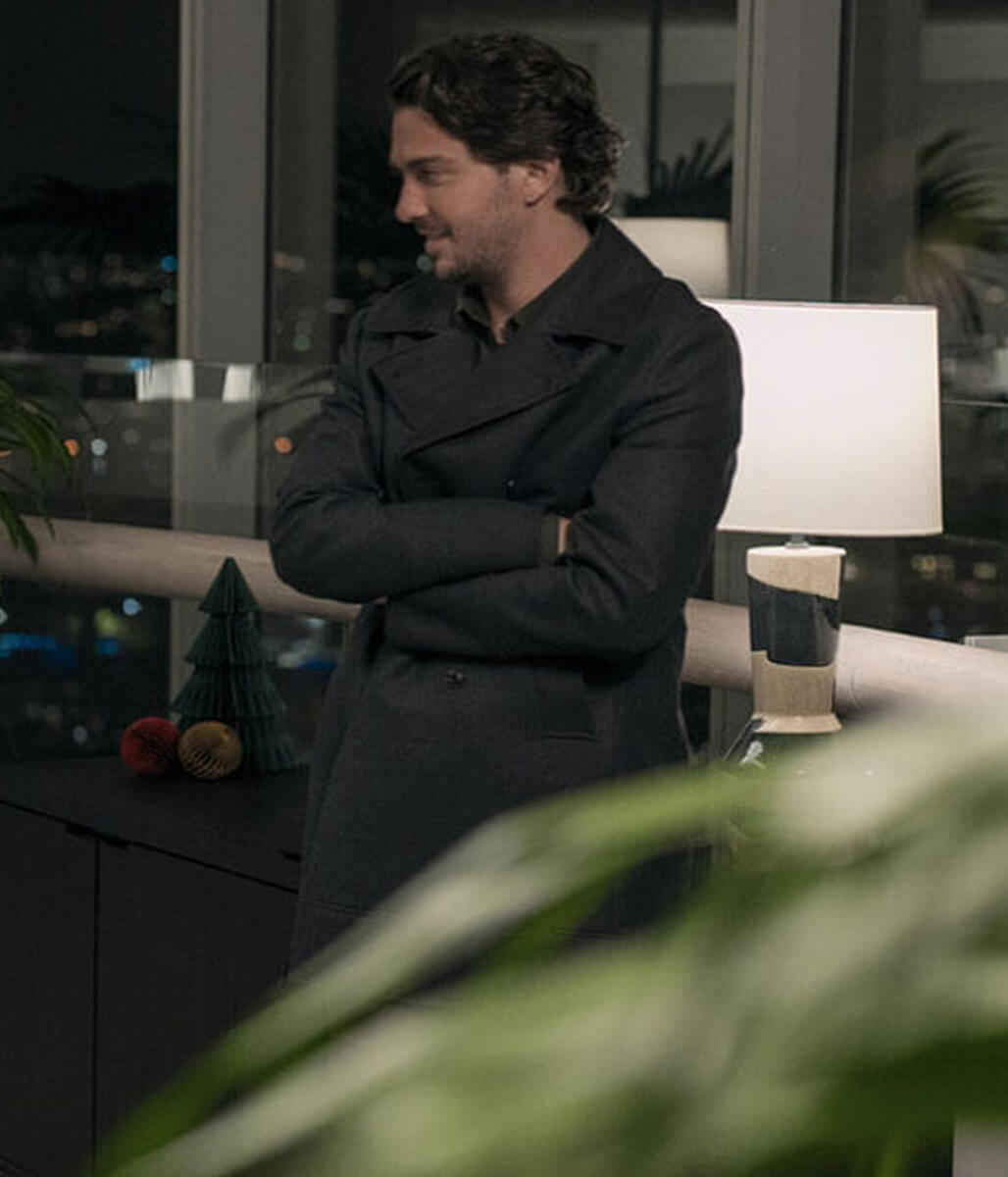 Kincaid Play Dirty 2025 Nat Wolff Black Wool Coat