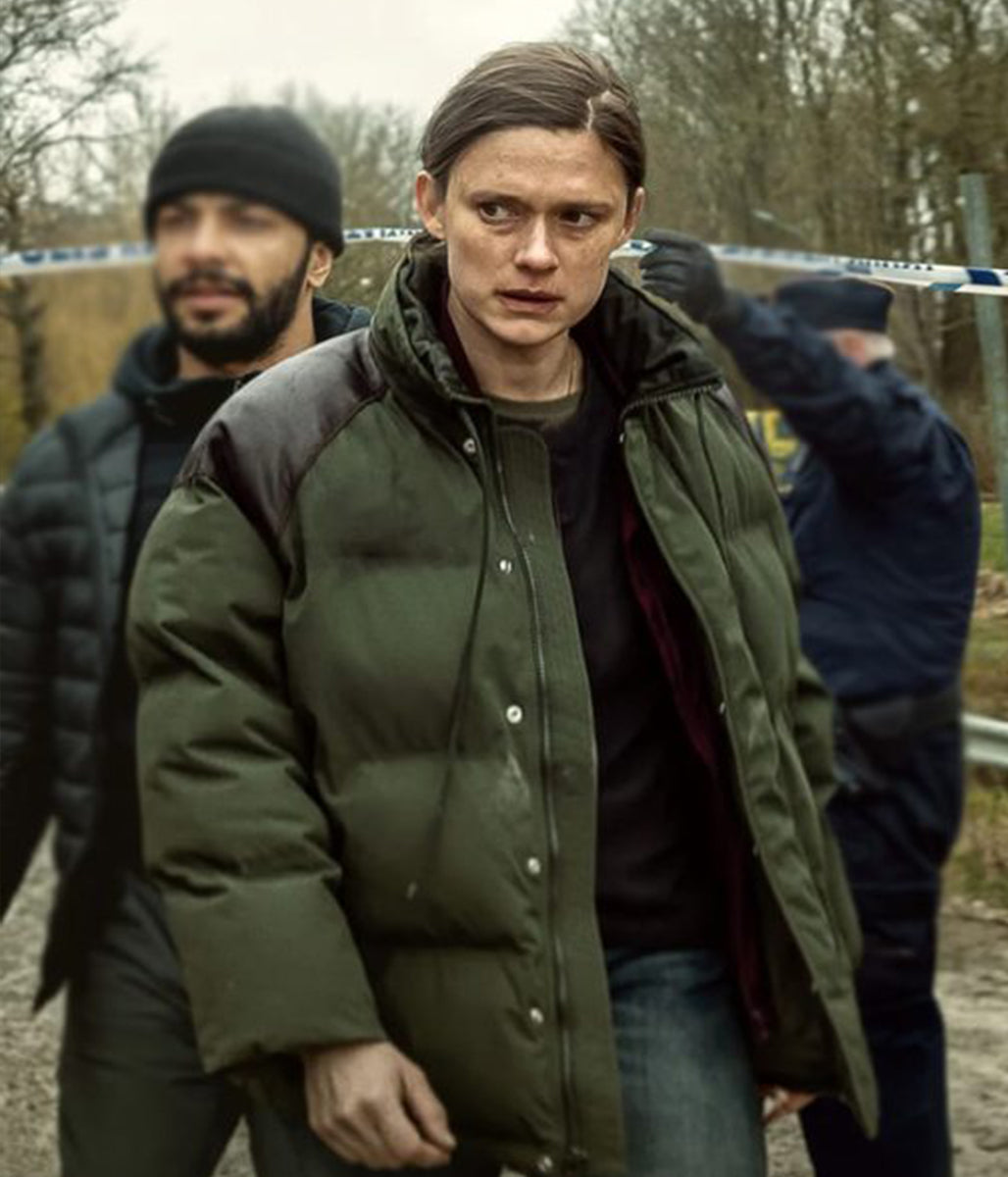 Krista Kosonen Land of Sin 2026 Green Puffer Jacket