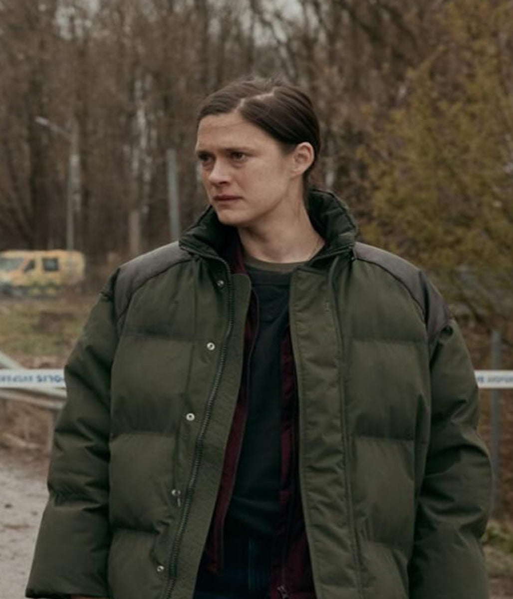 Krista Kosonen Land of Sin 2026 Green Puffer Jacket