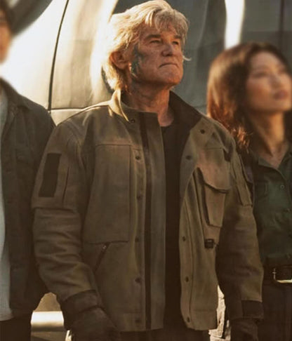 Kurt Russell Monarch Legacy Of Monsters Grey Cotton Jacket