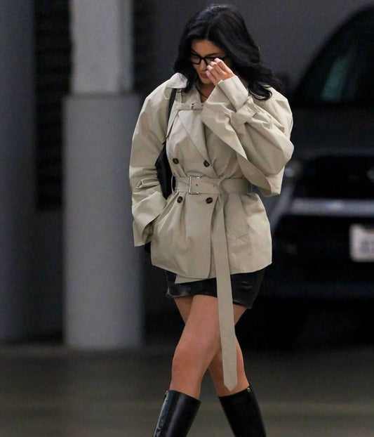 Kylie Jenner Beige Cotton Jacket