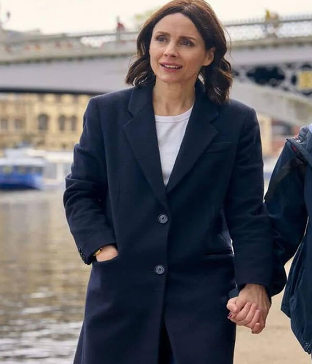 Laura Fraser Patience 2025 Dl Bea Metcalf Black Wool Coat