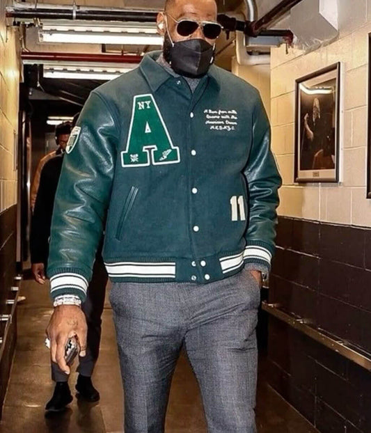LeBron James Green Wool Jacket