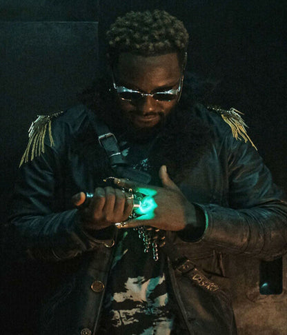 Leighton Vance Dark Matter S02 Black Leather Coat