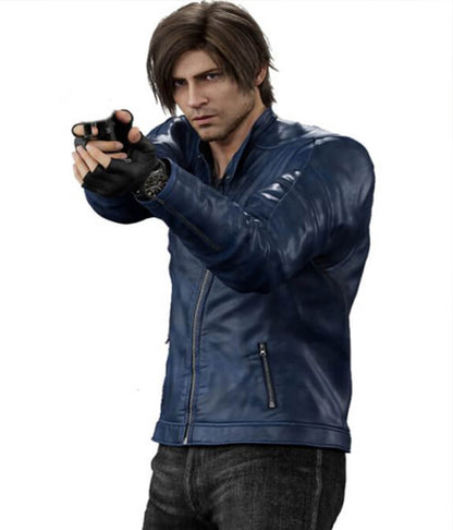 Leon Kennedy Death Island Blue Jacket