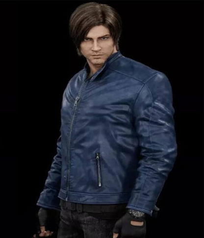 Leon Kennedy Death Island Blue Jacket