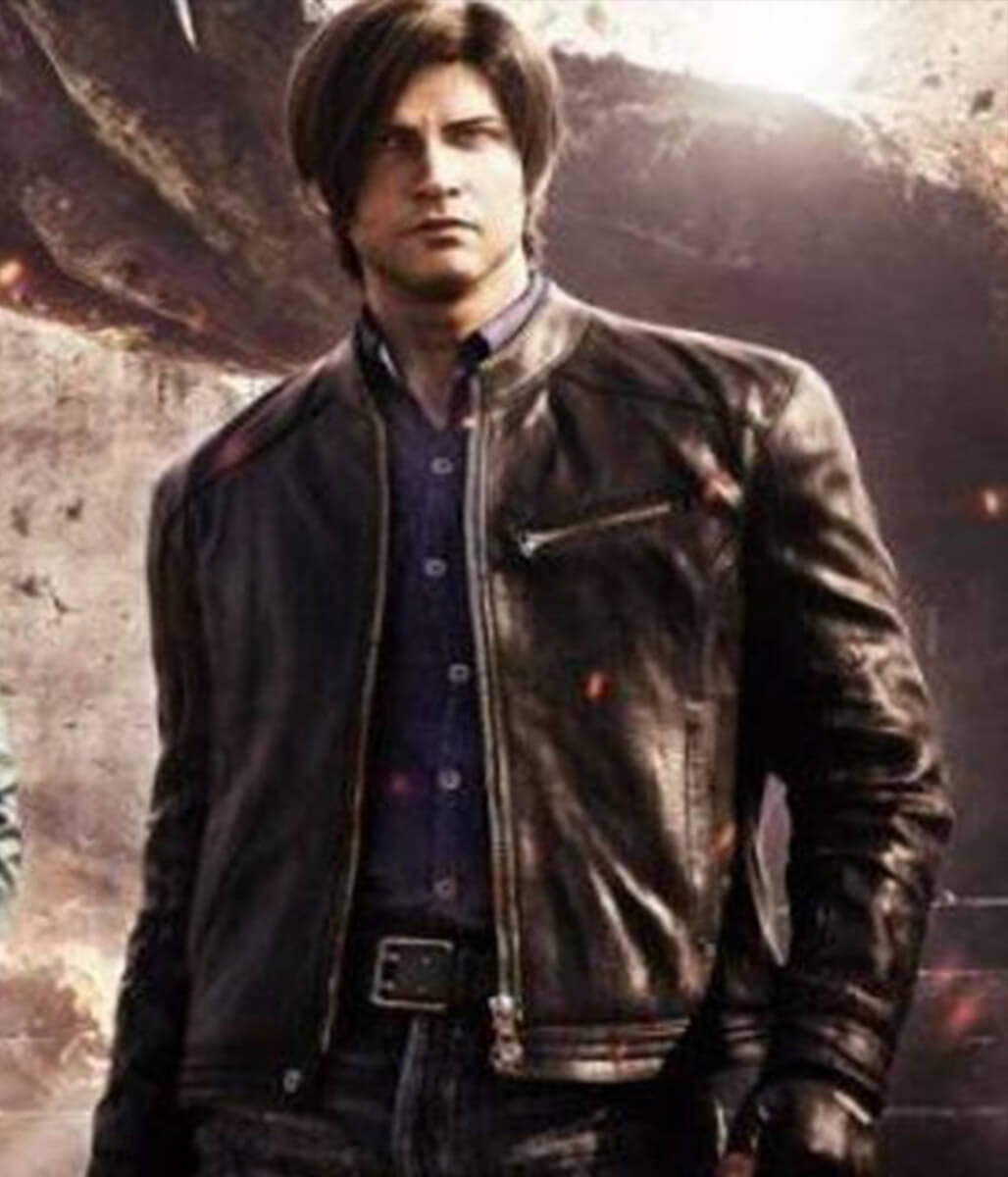 Leon Kennedy Infinite Darkness Black Leather Jacket
