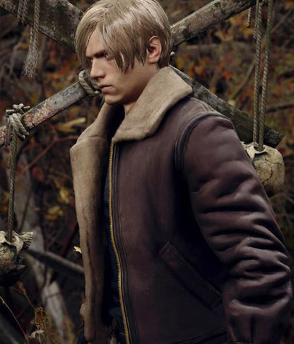 Leon Kennedy Resident Evil 4 Leather Jacket