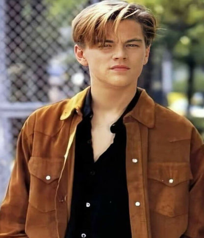 Leonardo DiCaprio Brown Suede Leather Jacket