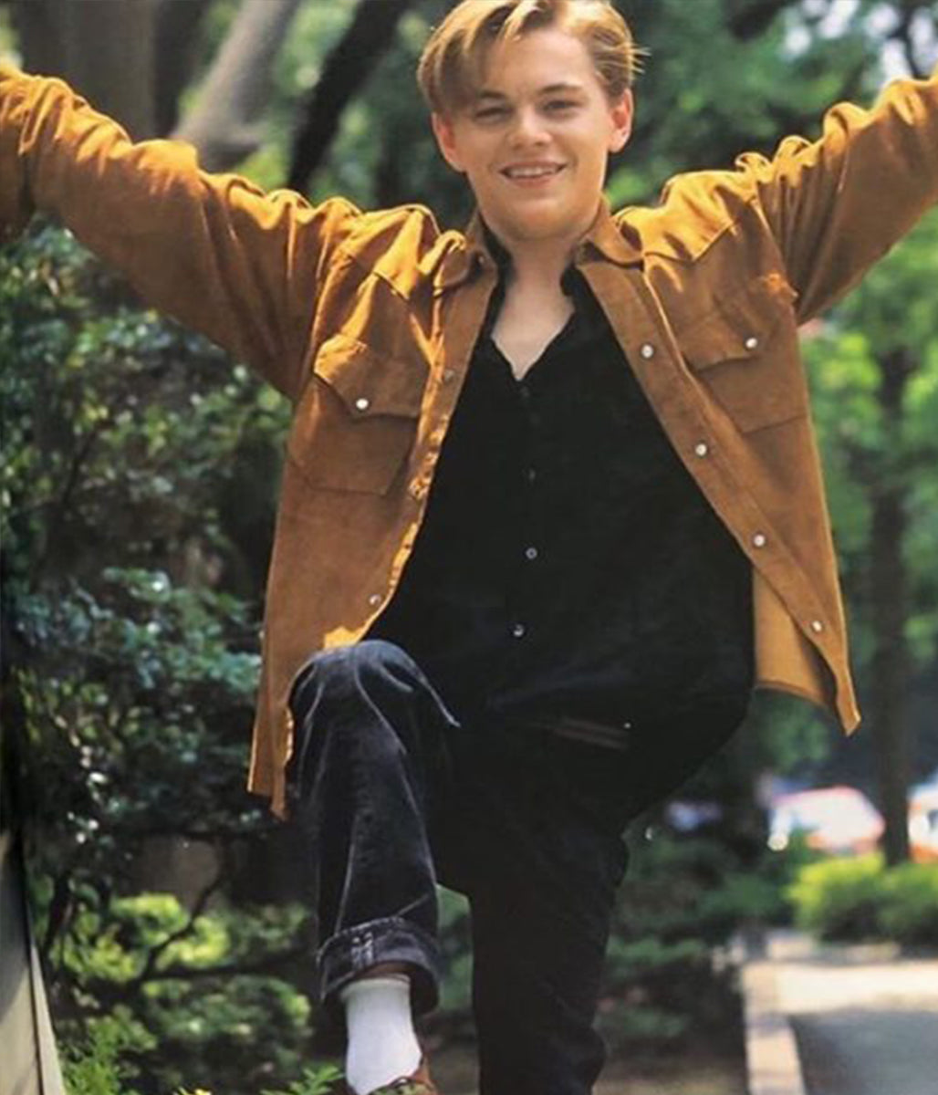 Leonardo DiCaprio Brown Suede Leather Jacket