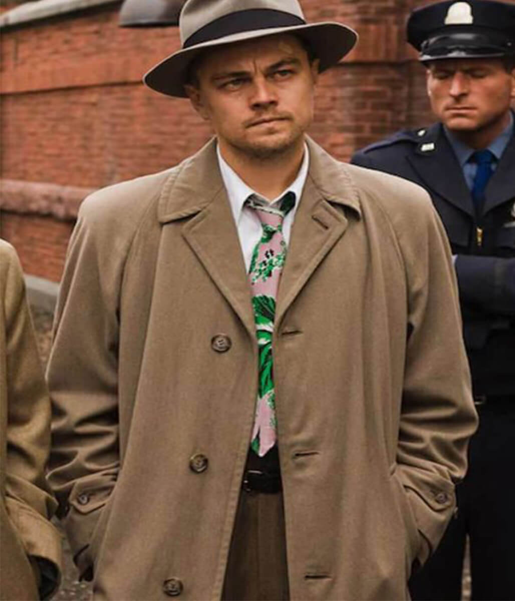 Leonardo DiCaprio Shutter Island Teddy Daniels Brown Coat