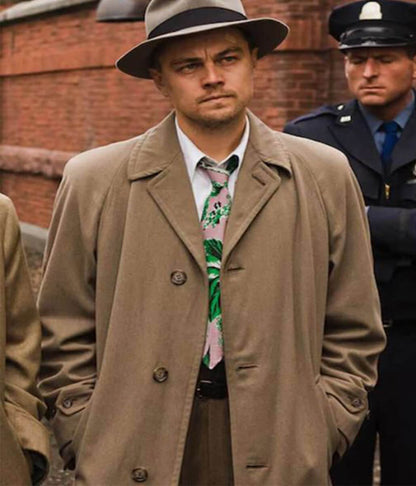 Leonardo DiCaprio Shutter Island Teddy Daniels Brown Coat