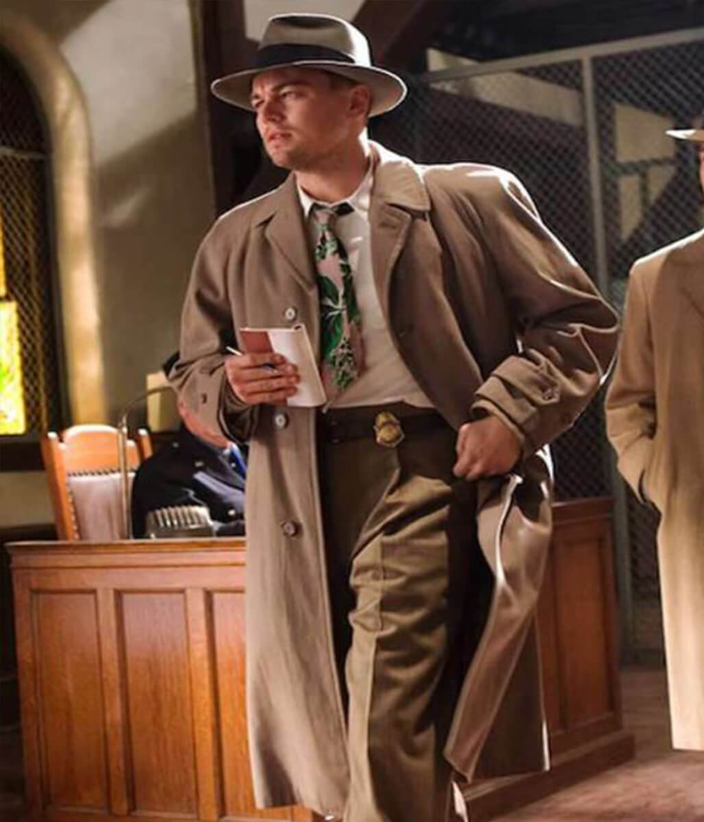 Leonardo DiCaprio Shutter Island Teddy Daniels Brown Coat