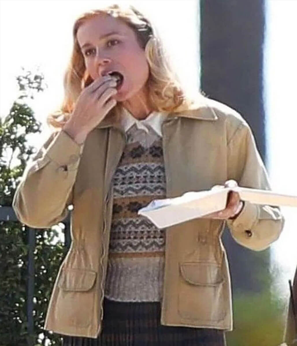 Lessons In Chemistry 2023 Brie Larson Brown Cotton Jacket