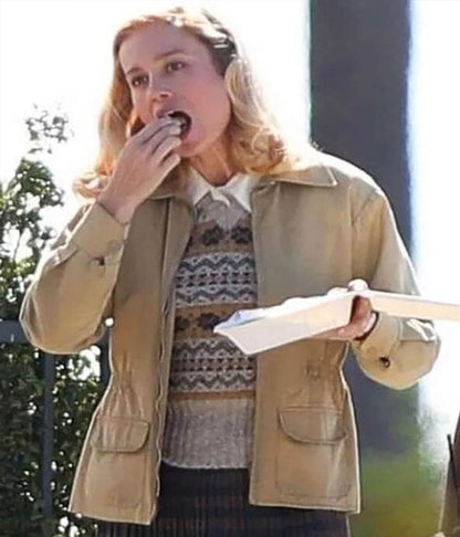Lessons In Chemistry 2023 Brie Larson Brown Cotton Jacket
