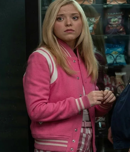 Lexi Minetree Elle 2026 Elle Woods Pink Varsity Jacket