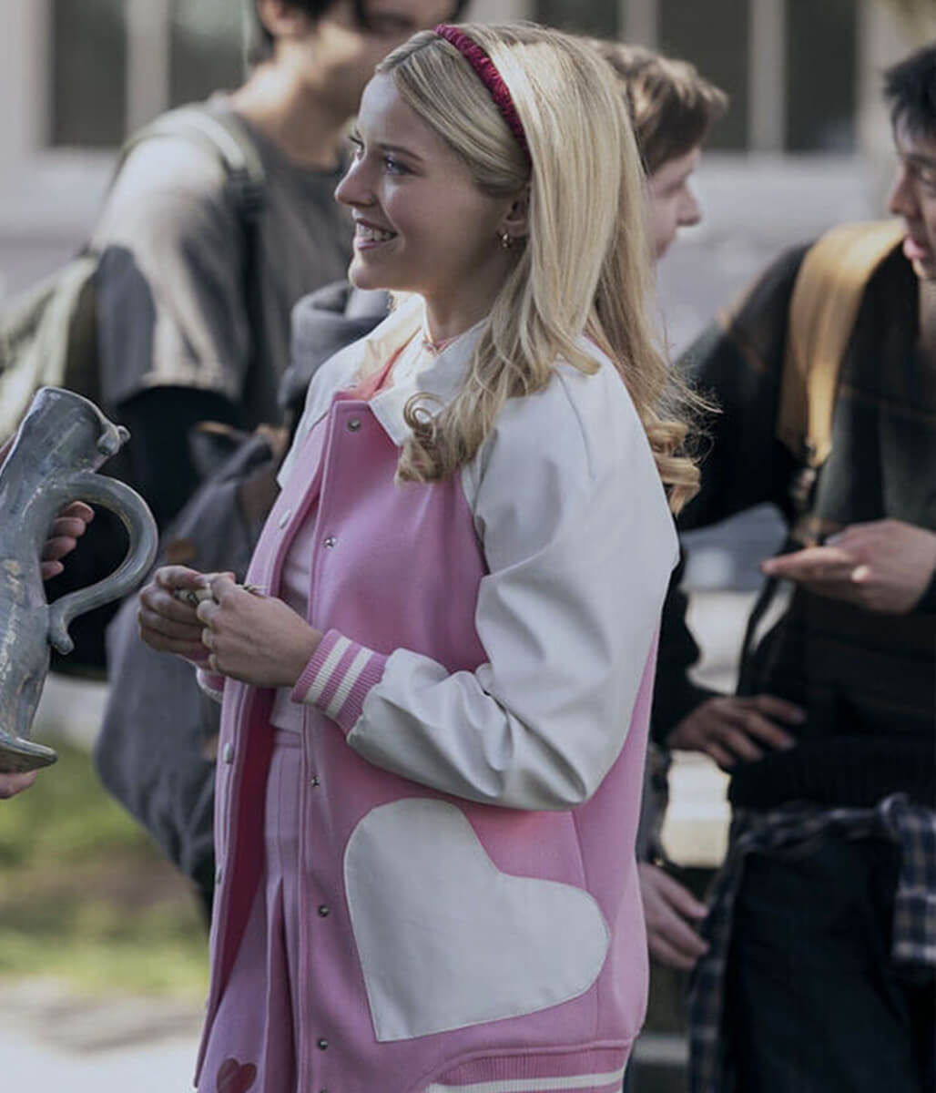 Lexi Minetree Elle S01 Pink Varsity Jacket