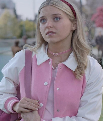 Lexi Minetree Elle S01 Pink Varsity Jacket