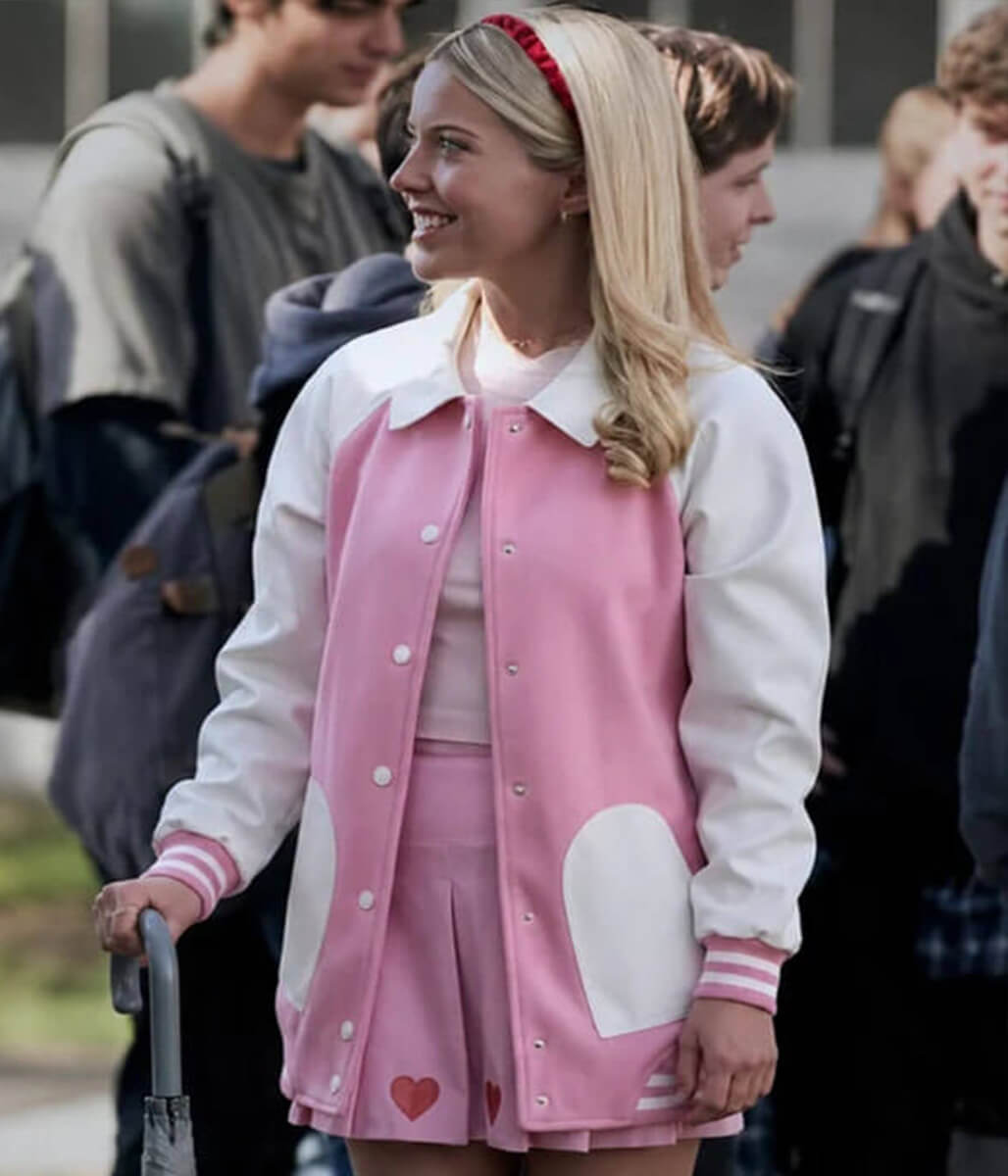 Lexi Minetree Elle S01 Pink Varsity Jacket