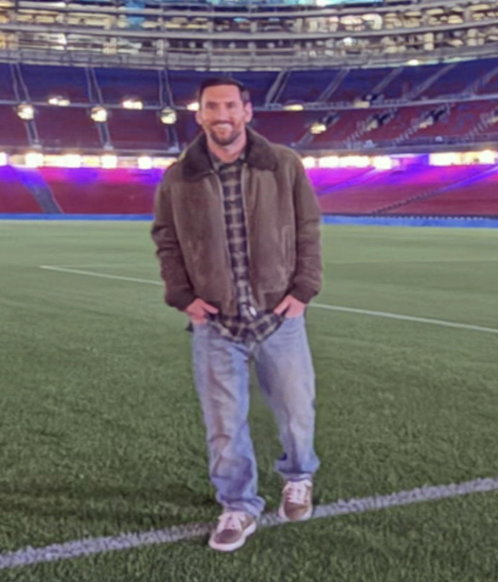 Lionel Messi Brown Bomber Jacket 2025