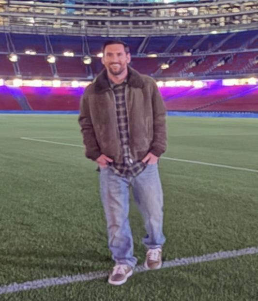 Lionel Messi Brown Bomber Jacket 2025