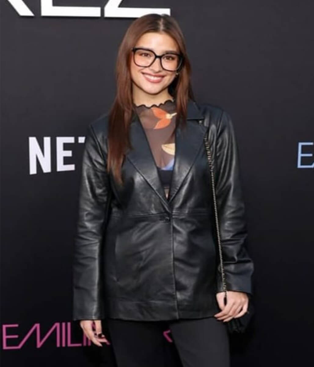 Liza Soberano Emilia Perez Black Leather Blazer