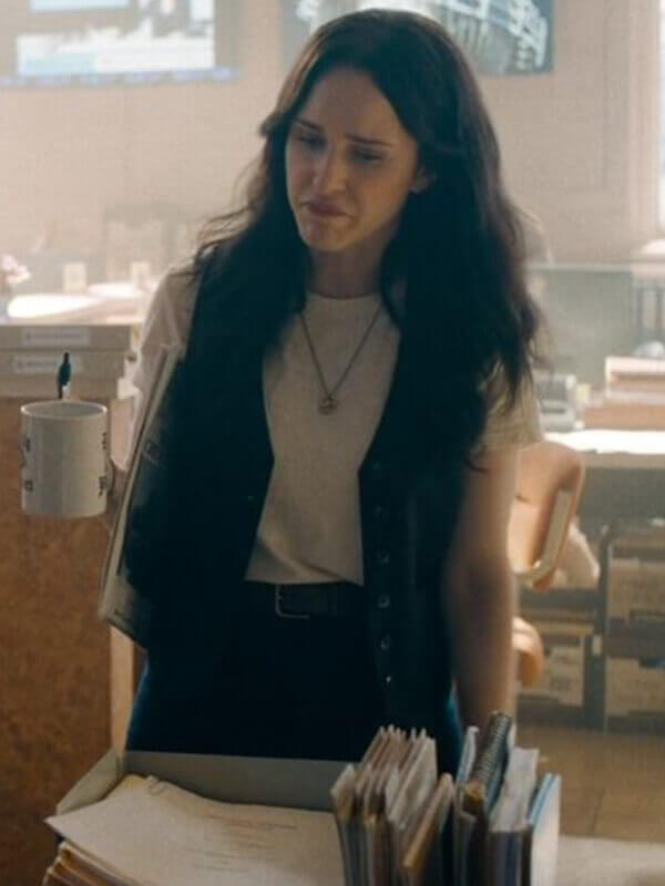 Lois Lane Superman 2025 Rachel Brosnahan Black Vest