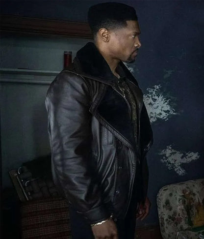 London Brown Power Book III Black Leather Jacket