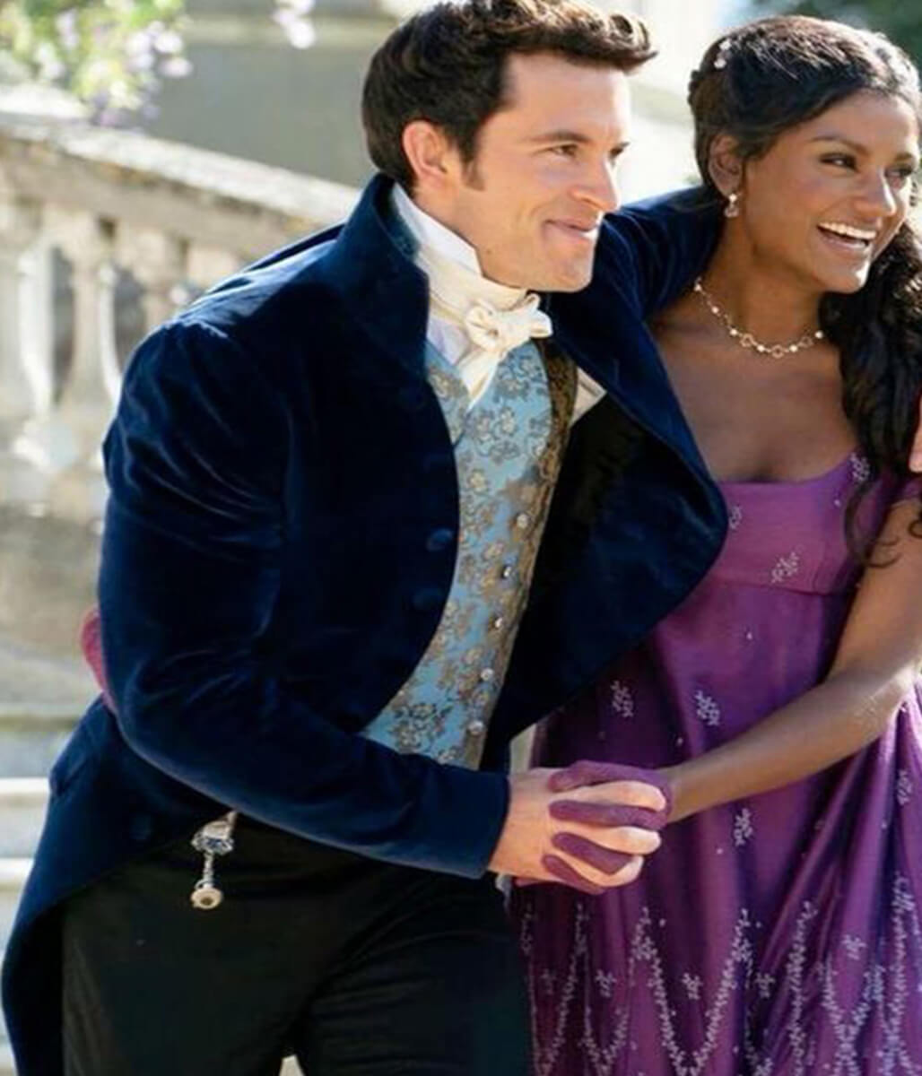 Lord Anthony Bridgerton Blue Velvet Coat
