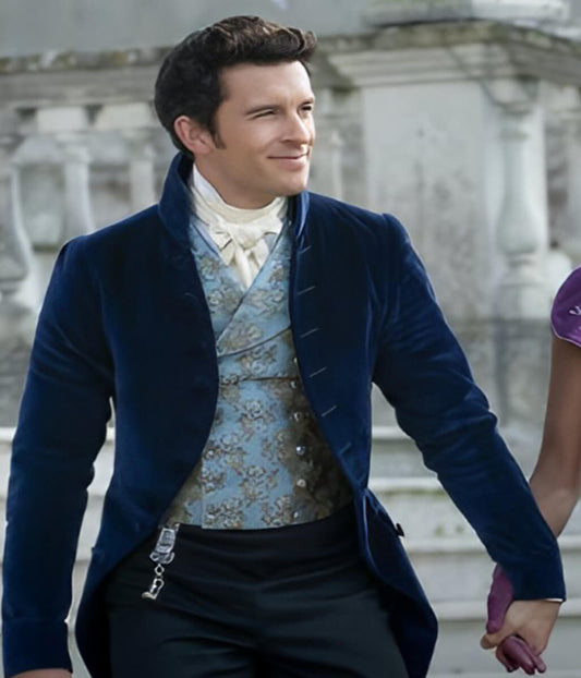 Lord Anthony Bridgerton Blue Velvet Coat