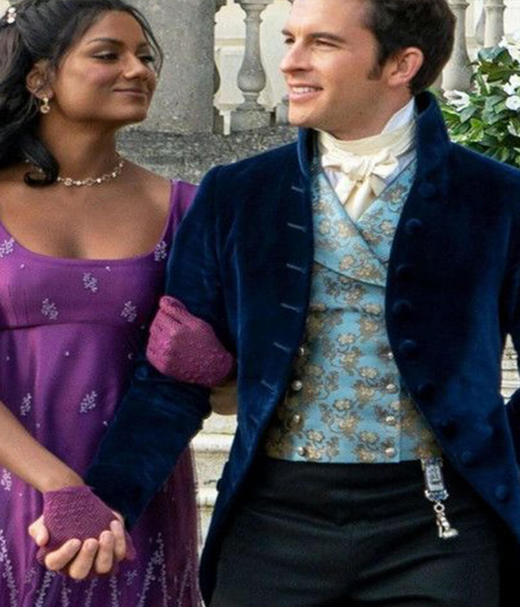 Lord Anthony Bridgerton Blue Velvet Coat