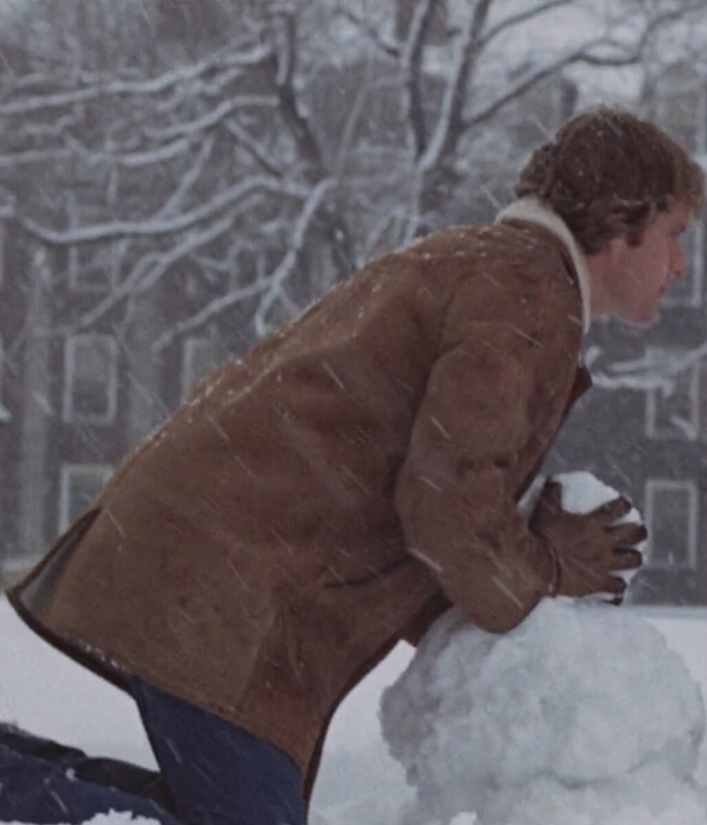 Love Story Ryan O’Neal Sheepskin Brown Shearling Coat
