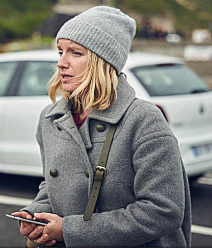Ludivine Sagnier Lupin Claire Grey Wool Jacket