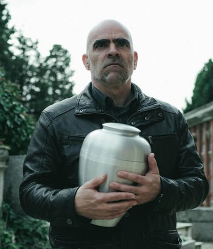 Luis Tosar Salvador 2026 Black Leather Jacket