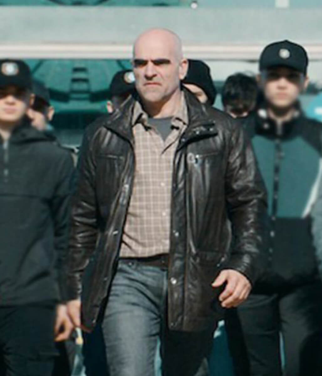 Luis Tosar Salvador 2026 Black Leather Jacket