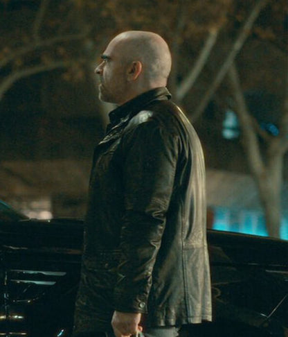 Luis Tosar Salvador 2026 Black Leather Jacket