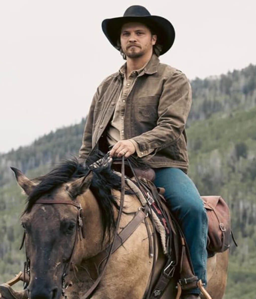 Luke Grimes Marshals 2026 Brown Cotton Jacket