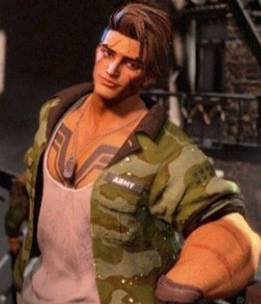 Luke Sullivan Street Fighter 6  Brown Cotton Jacket