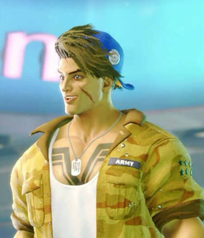 Luke Sullivan Street Fighter 6  Brown Cotton Jacket