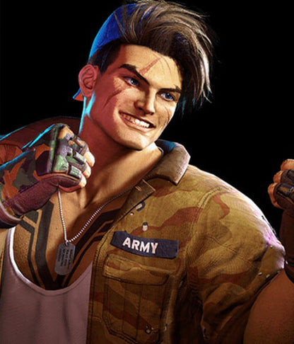 Luke Sullivan Street Fighter 6  Brown Cotton Jacket