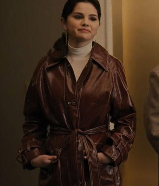 Mabel Mora Only Murders in the Building Leather Long Coat