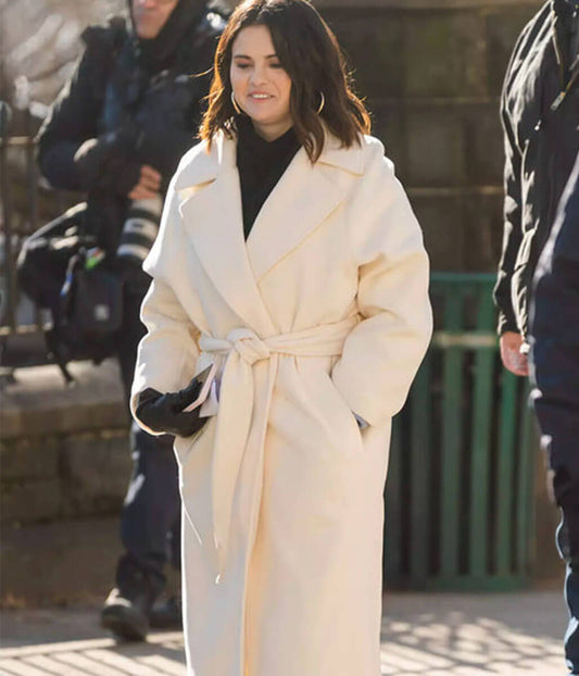 Mabel Mora Only Murders in the Building White Wool Coat