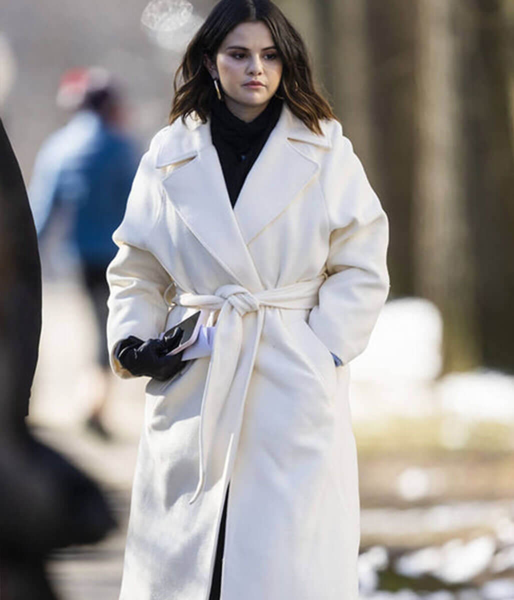 Mabel Mora Only Murders in the Building White Wool Coat