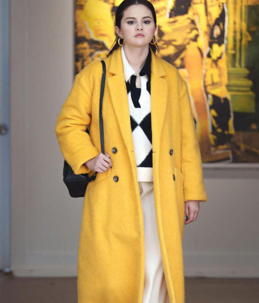 Mabel Mora Only Murders in the Building Yellow Shearling Coat