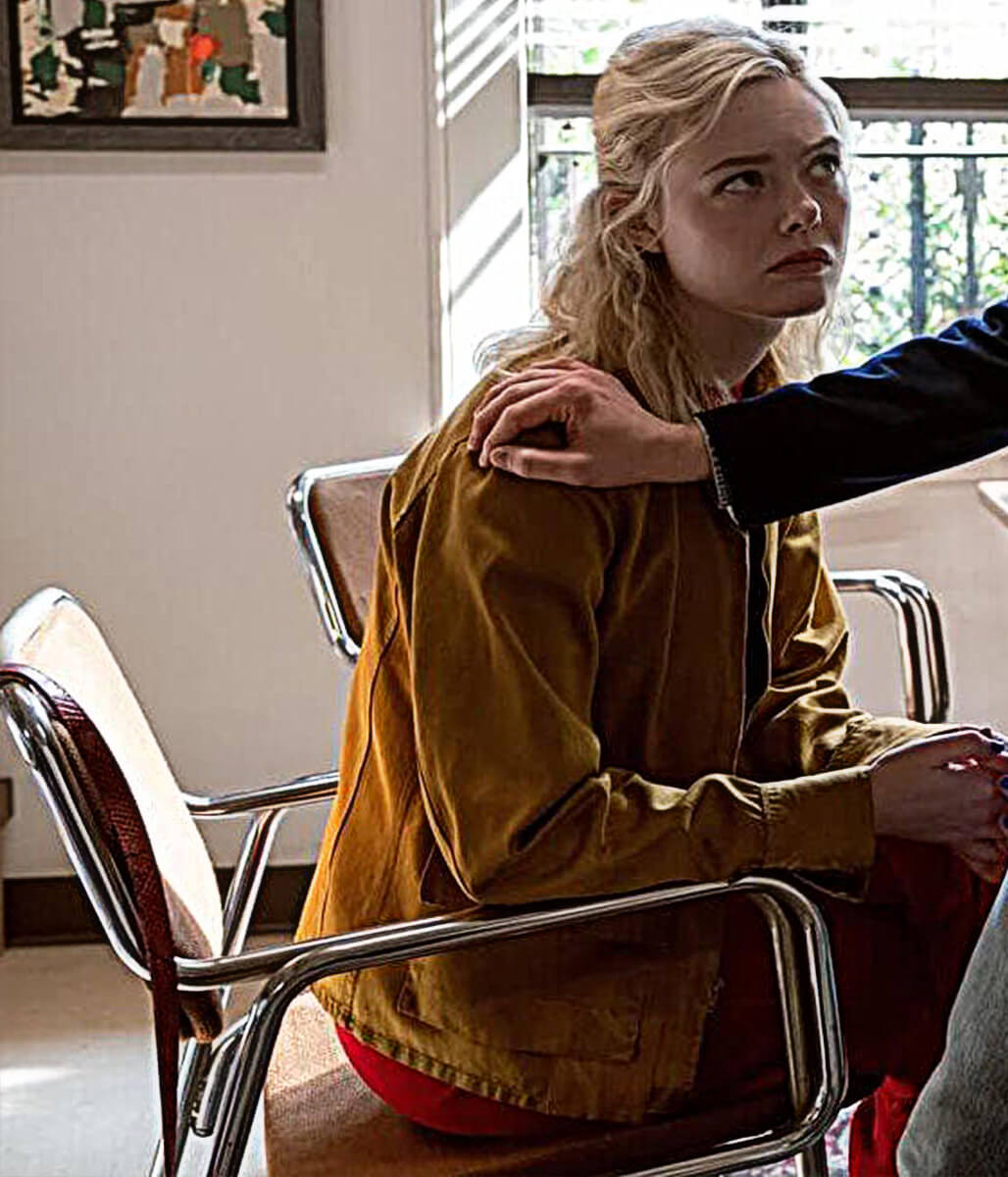 Margo's Got Money Trouble S1 Elle Fanning Brown Cotton Jacket